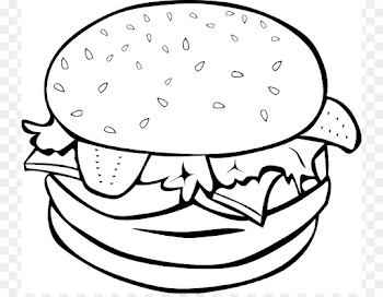 Hamburger Cheeseburger Slider Hot dog French fries - Pizza Black ...