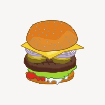 Hamburger clipart, fast food illustration | Free PSD - rawpixel