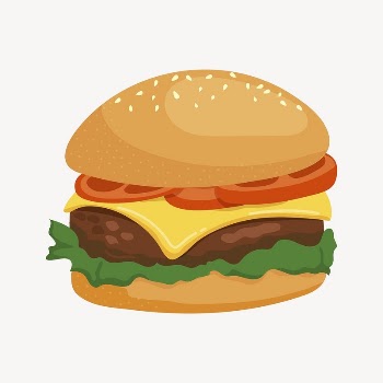 Hamburger collage element, cute cartoon | Free Vector Illustration - rawpixel