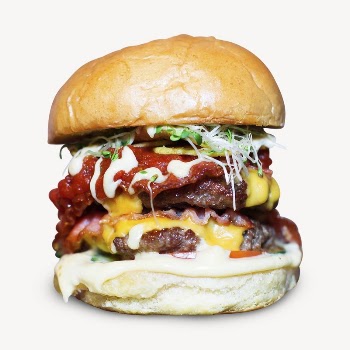 Hamburger collage element, fast food | Free PSD - rawpixel