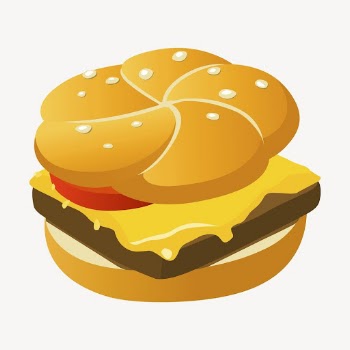 Hamburger collage element, food illustration | Free Vector - rawpixel