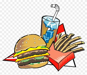 Hamburger Fast Food Eating Clip Art - Hamburger Fast Food Eating Clip Art