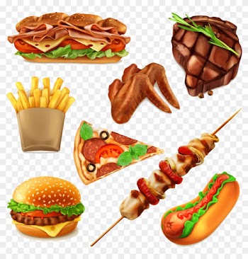 Hamburger Fast Food Pizza Drawing - American Food Png Drawing