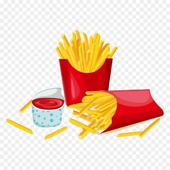 Hamburger Hot dog French fries Fast food French cuisine - Vector ketchup fries 