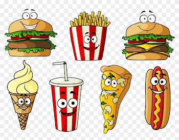 Hamburger Hot Dog Soft Drink Fast Food Cheeseburger - Junk Food Cartoon Characters
