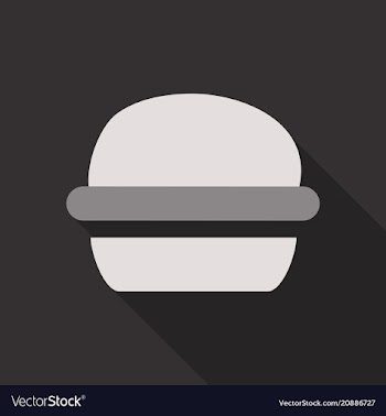 Hamburger icon in flat style with long shadow vector image