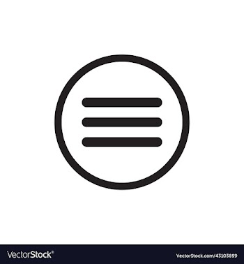 hamburger menu bar line art icon