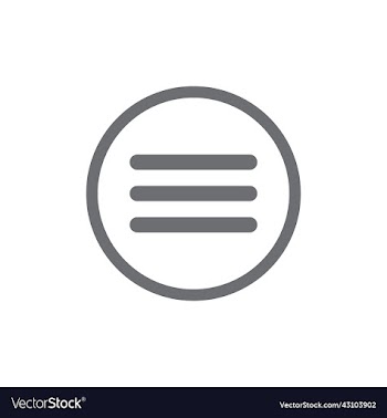 hamburger menu bar line art icon