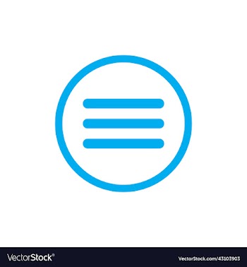 hamburger menu bar line art icon