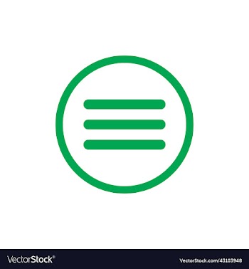 hamburger menu bar line art icon
