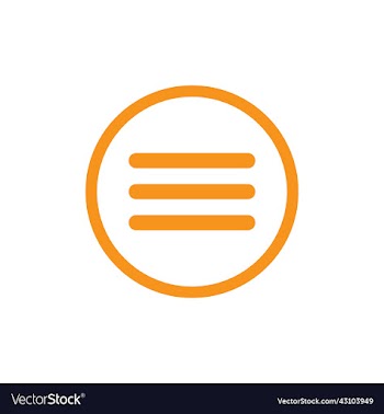 hamburger menu bar line art icon