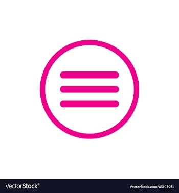 hamburger menu bar line art icon