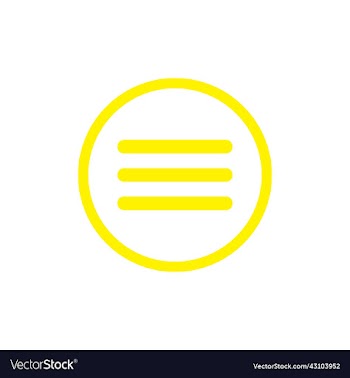 hamburger menu bar line art icon