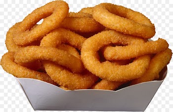Hamburger Onion ring French fries Bacon Buffalo wing - Grilled onion rings 