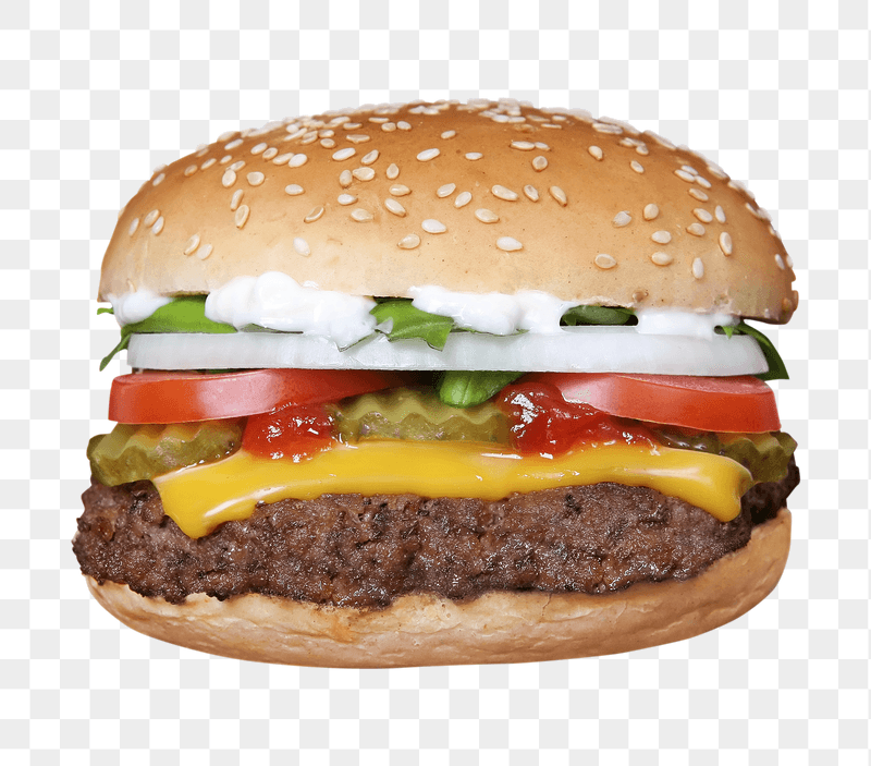 Hamburger png food sticker, transparent | Free PNG - rawpixel