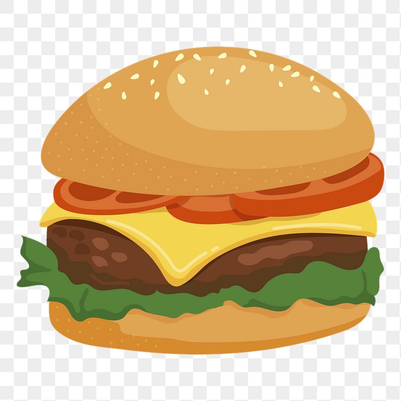 Hamburger png sticker, cute illustration, | Free PNG Illustration - rawpixel