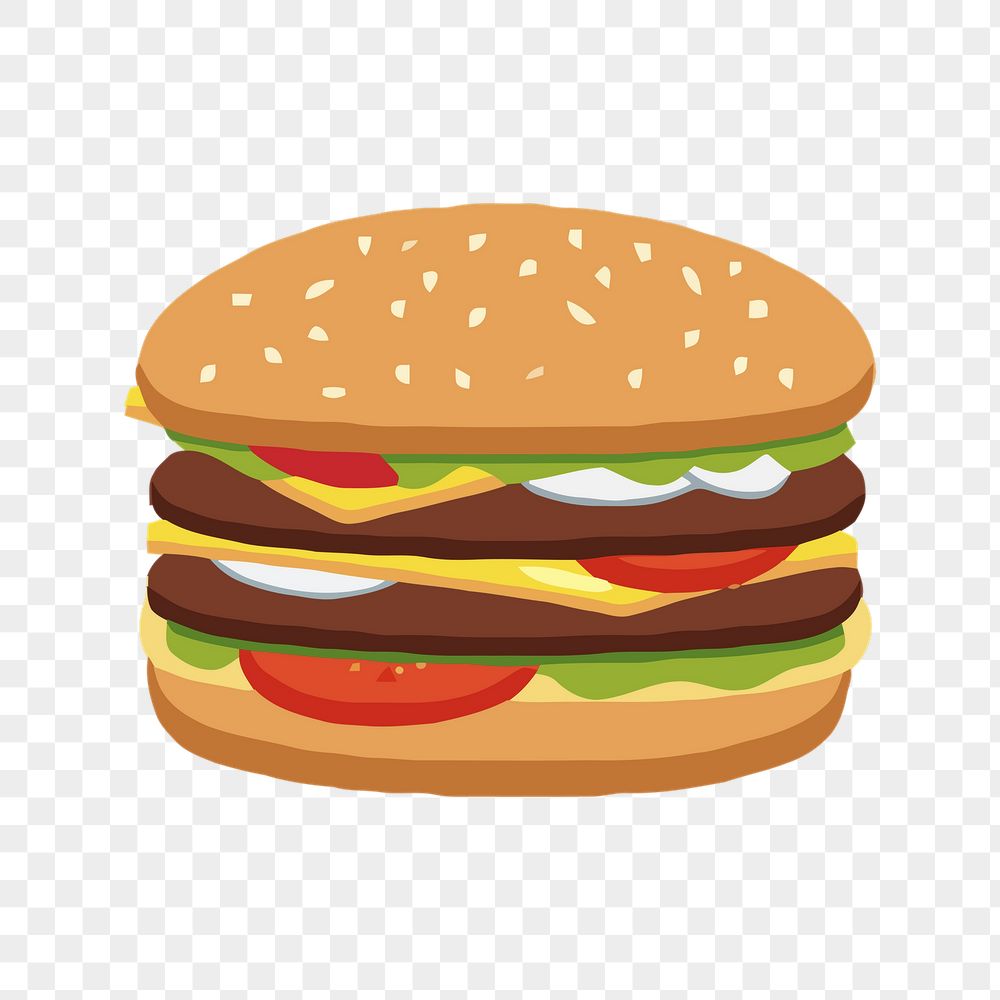 Hamburger png sticker, fast food | Free PNG - rawpixel