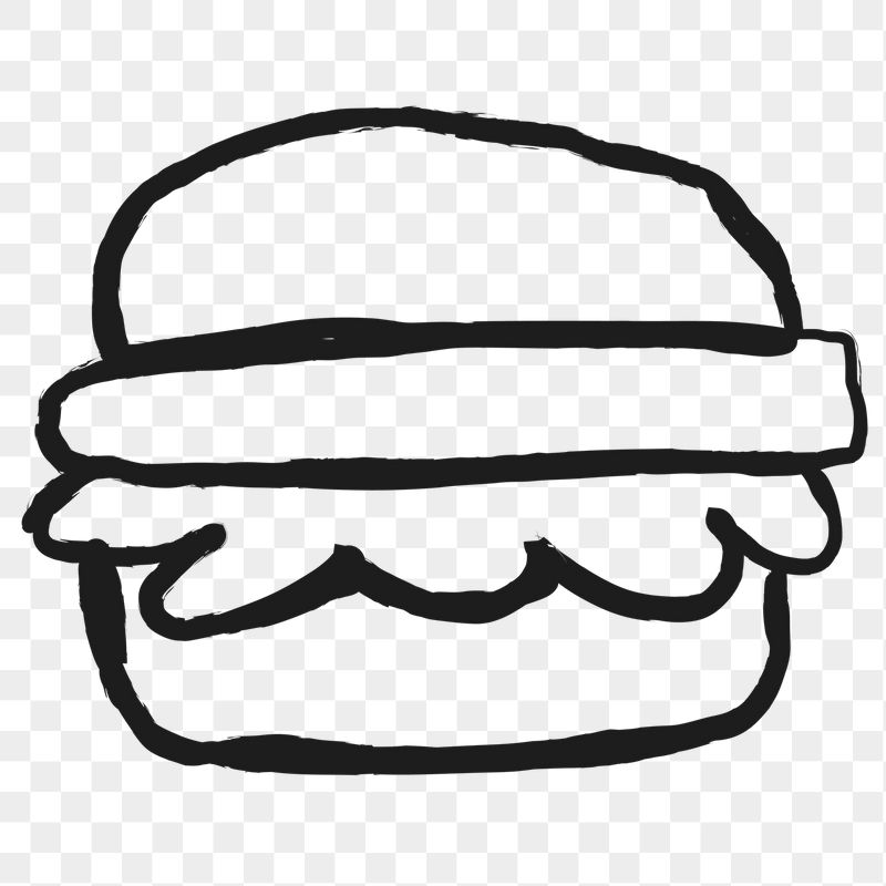 Hamburger png sticker, food doodle, | Free PNG Illustration - rawpixel