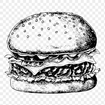 Hamburger png sticker, food hand | Free PNG - rawpixel