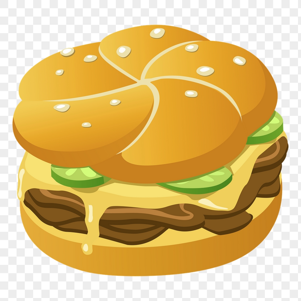 Hamburger png sticker food illustration, | Free PNG - rawpixel