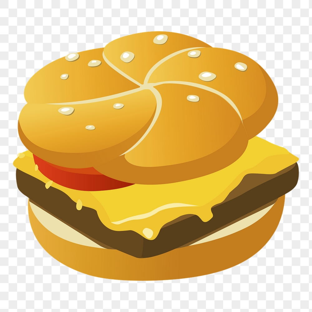 Hamburger png sticker food illustration, | Free PNG - rawpixel