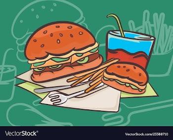 Hamburger scene vector image