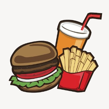 Hamburger set sticker, fast food | Free PSD - rawpixel