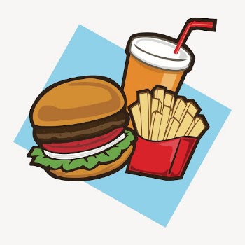 Hamburger set sticker, fast food | Free PSD - rawpixel