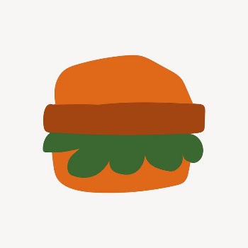 Hamburger sticker, cute doodle in colorful | Free Vector Illustration - rawpixel