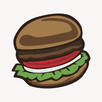 Hamburger sticker, fast food illustration | Free PSD - rawpixel