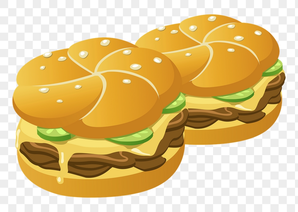Hamburgers png sticker food illustration, | Free PNG - rawpixel