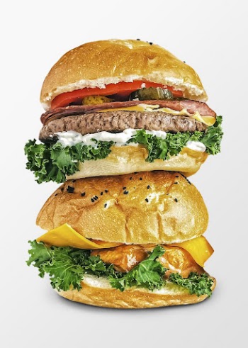 Hamburgers sticker, food photography psd | Free PSD - rawpixel