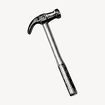 Hammer clipart, vintage tool illustration | Free Vector - rawpixel