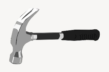 Hammer, tool clipart, illustration vector. | Free Vector - rawpixel