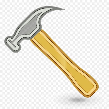 Hammer, Yellow, Claw Hammer PNG