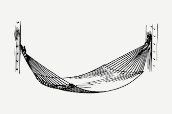 Hammock drawing, vintage outdoor swing | Free PSD - rawpixel