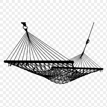 Hammock png object silhouette, transparent | Free PNG - rawpixel
