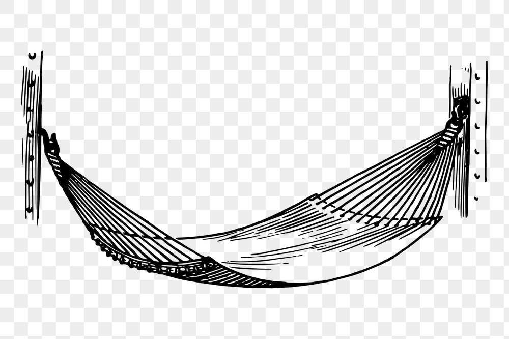 Hammock png sticker, vintage illustration, | Free PNG - rawpixel