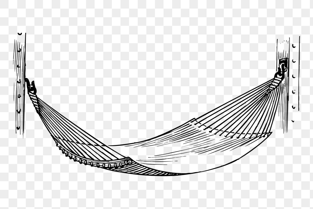 Hammock png sticker, vintage illustration | Free PNG - rawpixel