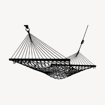 Hammock silhouette clipart, object illustration | Free Vector - rawpixel