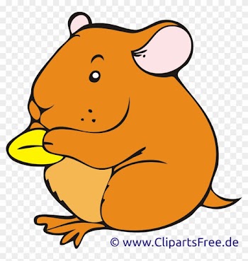 Hamster Clipart Hand Drawn Clipart - Baby Cartoon Hamster Cotton Bibs