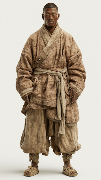 Han Dynasty Male Farmer Character in Traditional Attire