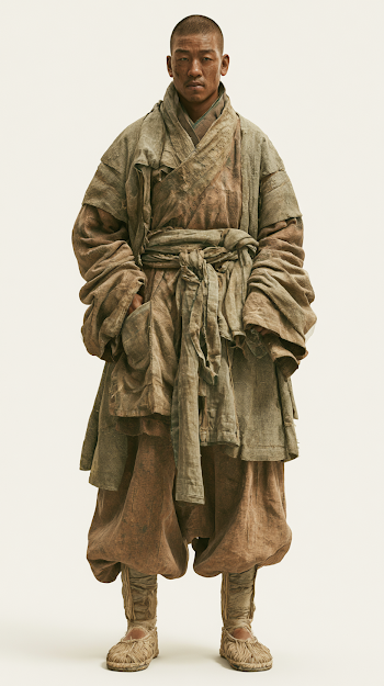 Han Dynasty Male Farmer in Traditional Attire