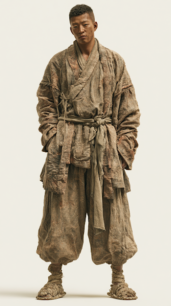 Han Dynasty Male Farmer in Traditional Attire