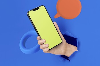 Han holding mobile phone with blank | Free Photo - rawpixel