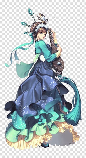 Hanbok Korea Anime Drawing, Anime transparent background PNG clipart