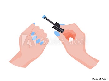 Hand applying nail polish