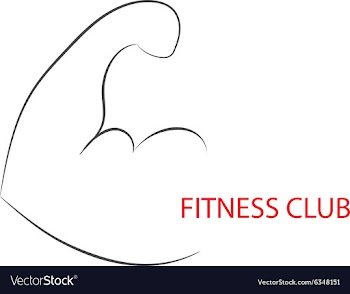 Hand bodybuilder Logo for a fitness club vector image