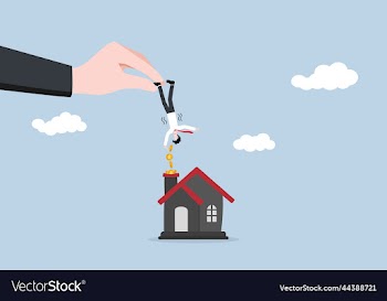 hand catch businessman to get money for house loan
