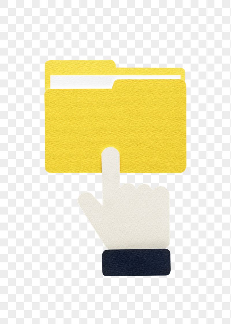 Hand clicking folder png sticker, | Free PNG - rawpixel